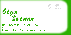 olga molnar business card